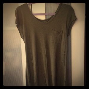 Olive green top w/ pocket